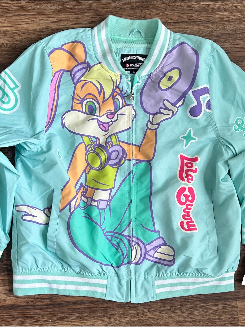 South Pole Lola Bunny Teal & Mint Varsity Jacket